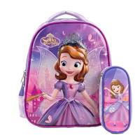 15" Castle Princess Kids School Backpack with Matching Pencil Case