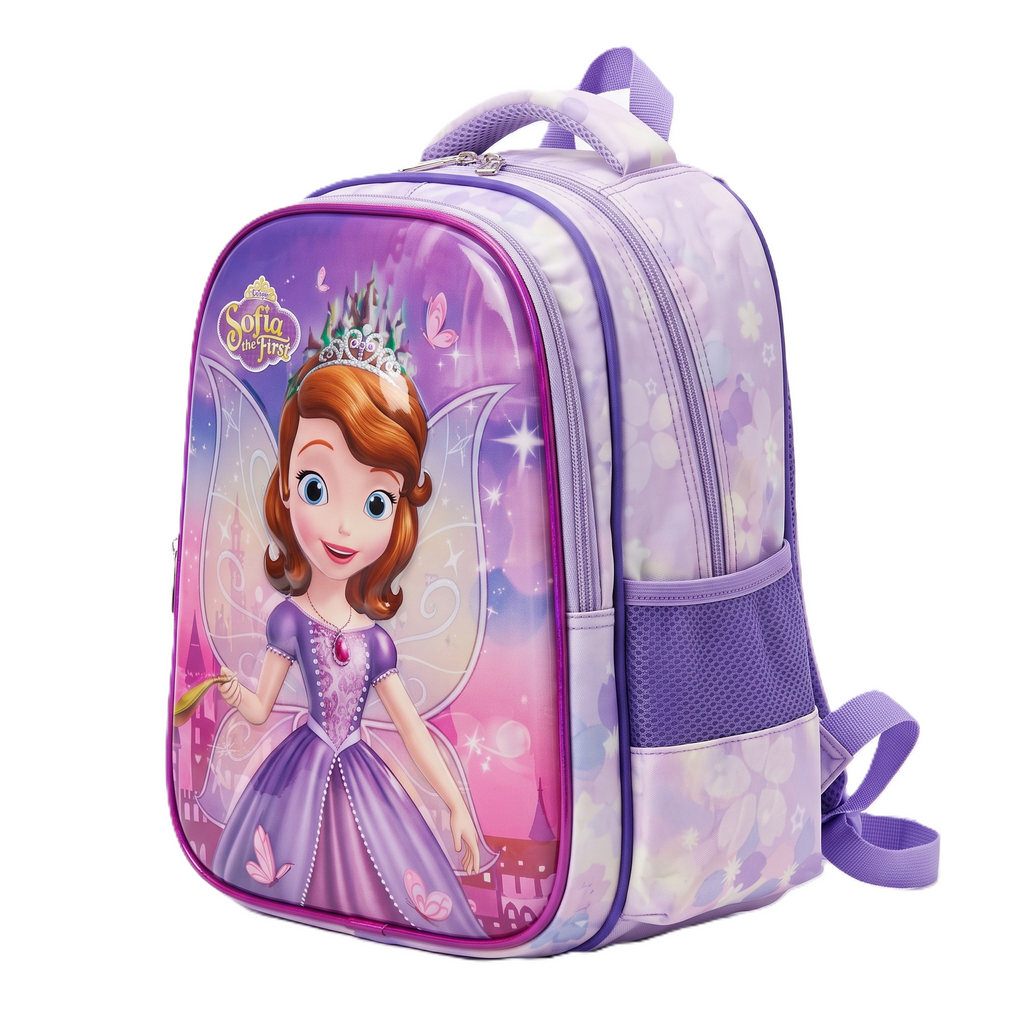15" Castle Princess Kids School Backpack with Matching Pencil Case