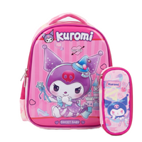 15" Kuromi Kids School Backpack with Matching Pencil Case