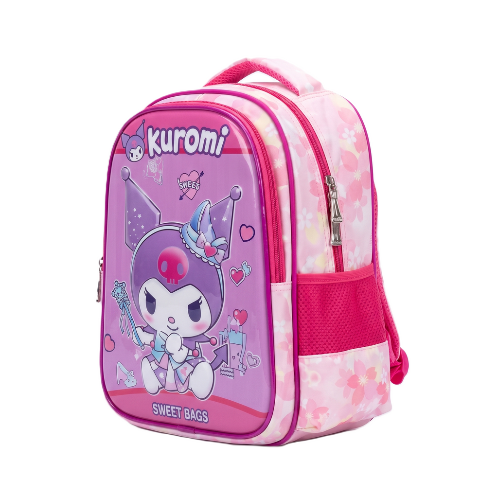 15" Kuromi Kids School Backpack with Matching Pencil Case