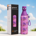 18oz Floral Insulated Water Bottle – Purple