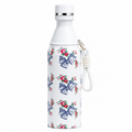 18oz Floral Insulated Water Bottle – White