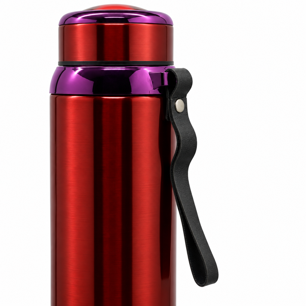 1L SUS304 Insulated Water Bottle with Removable Alkaline Insert – Shiny Red