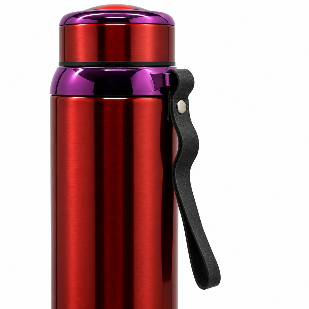 1L SUS304 Insulated Water Bottle with Removable Alkaline Insert – Shiny Red