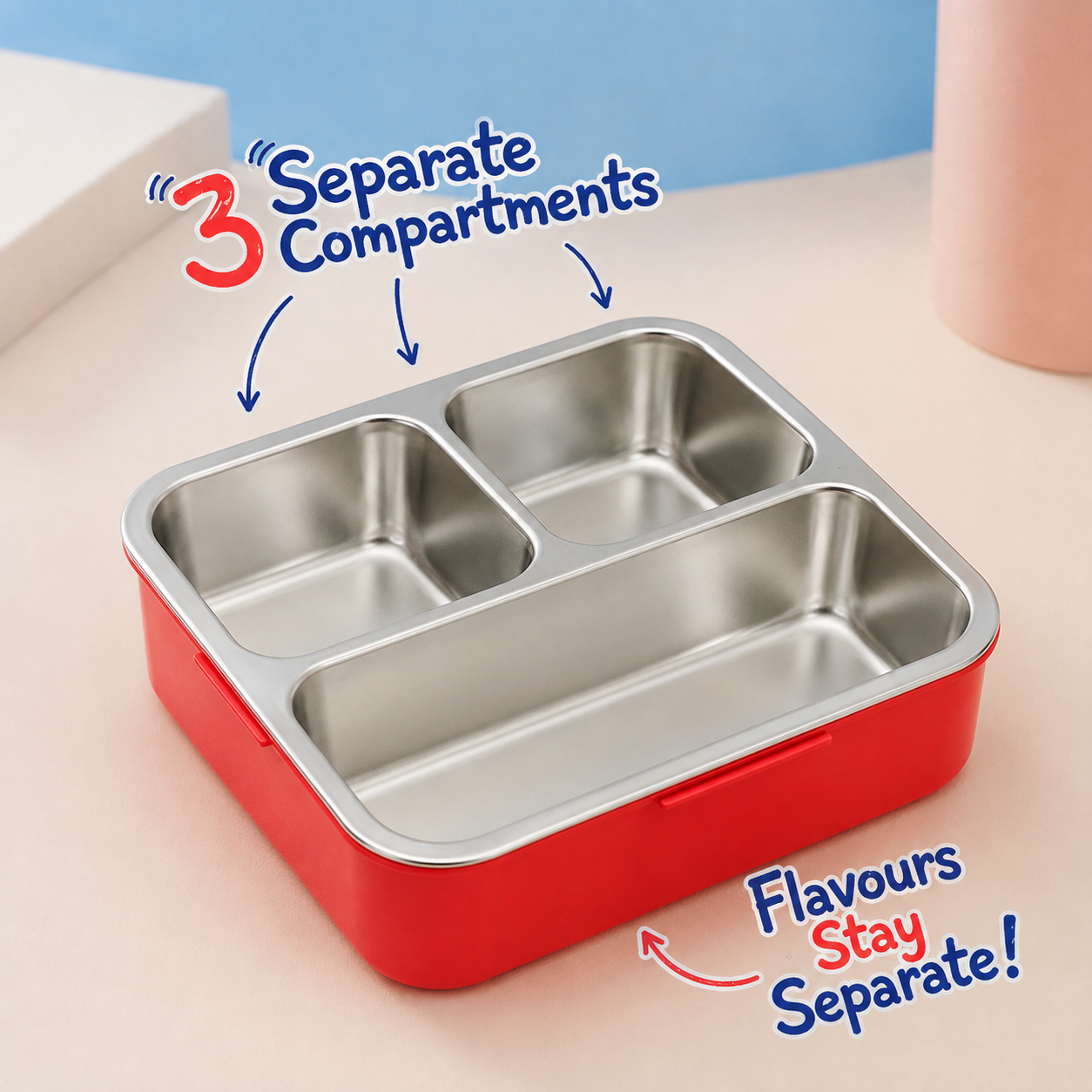 Premium 750mL Stainless Steel Kids Bento Box (Back to School)