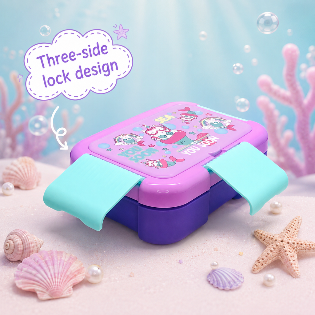 Premium Stainless Steel Kids Bento Box (Mermaid Theme)