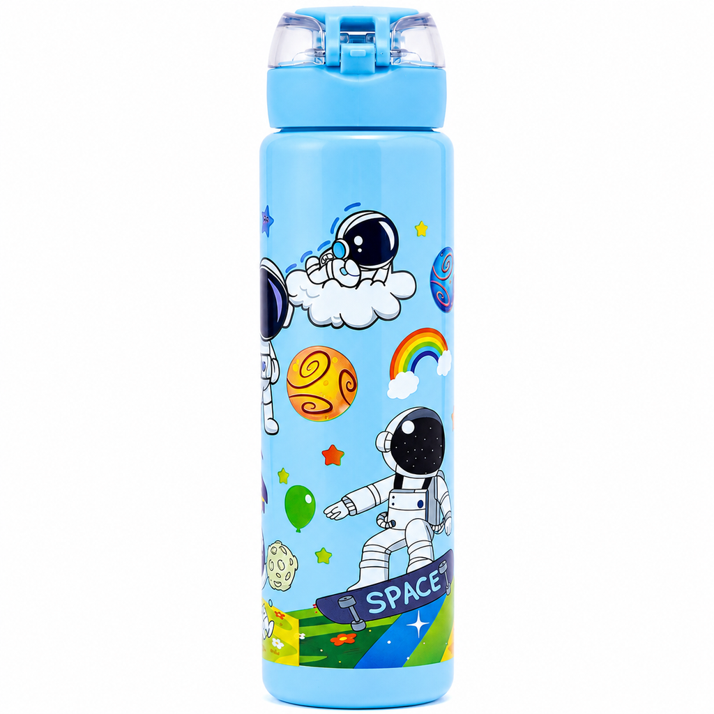 Sky Blue Space Astronaut 900ml Kids Sipper Bottle