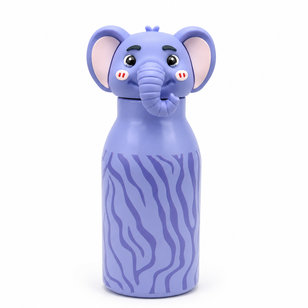 3D Elephant 450ml 2-in-1 Insulated Bottle