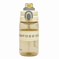 500ml 2-in-1 Straw & Spout Sipper Bottle – Cream & Grey