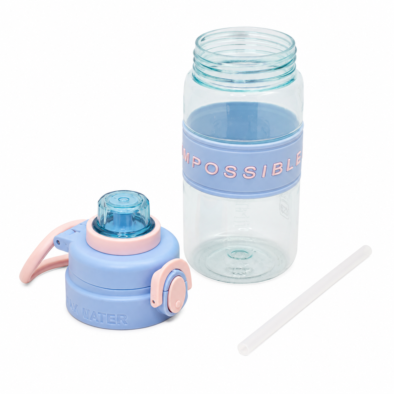 500ml 2-in-1 Straw & Spout Sipper Bottle – Sky Blue