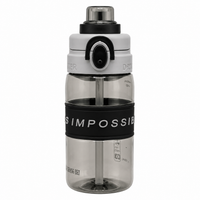 500ml 2-in-1 Straw & Spout Sipper Bottle – Smoke Black