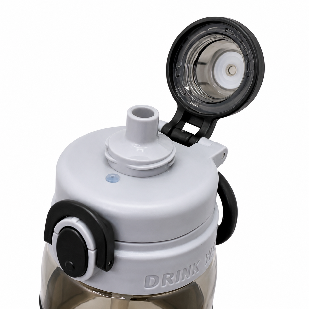 500ml 2-in-1 Straw & Spout Sipper Bottle – Smoke Black