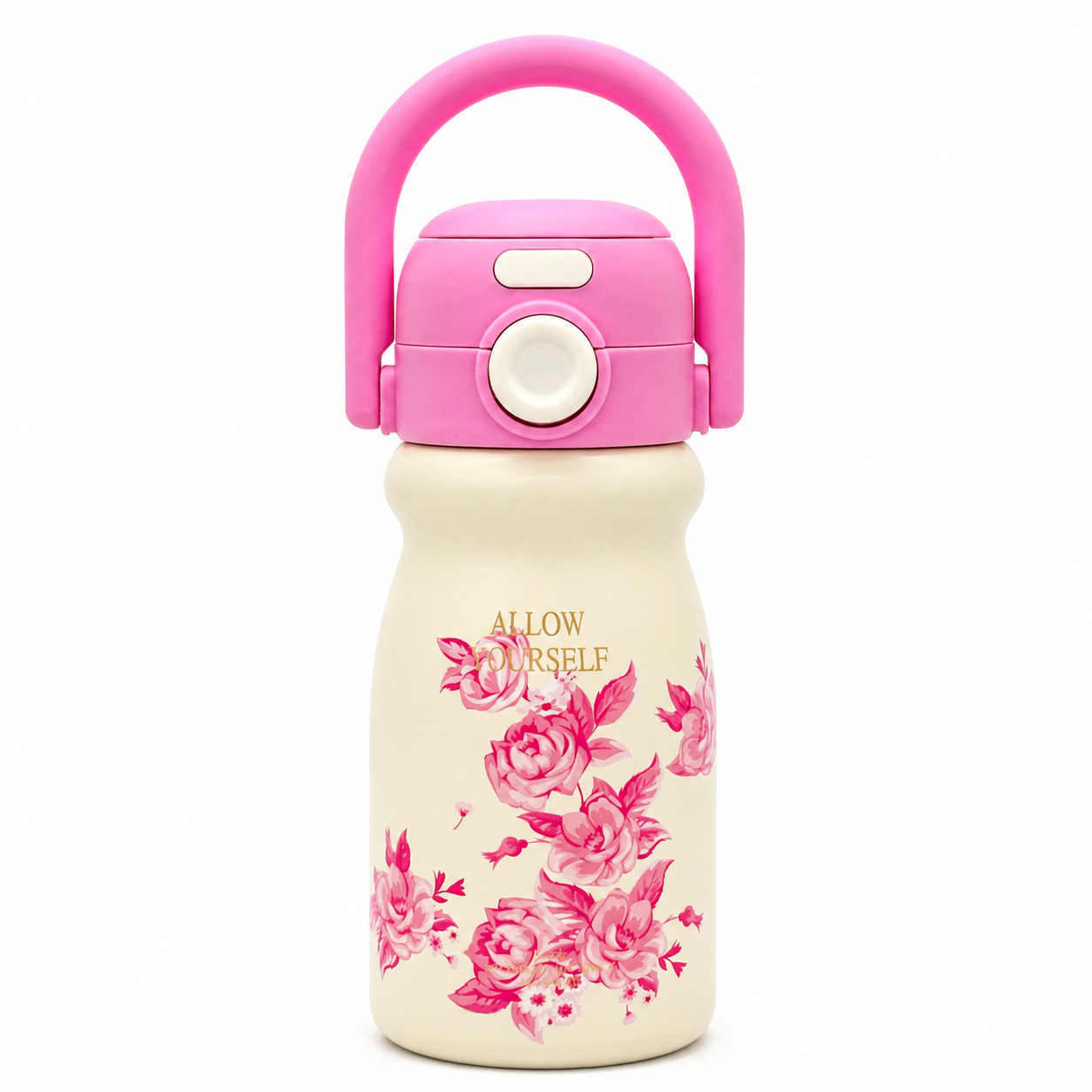 500ml Flower Insulated Steel Bottle – Pink