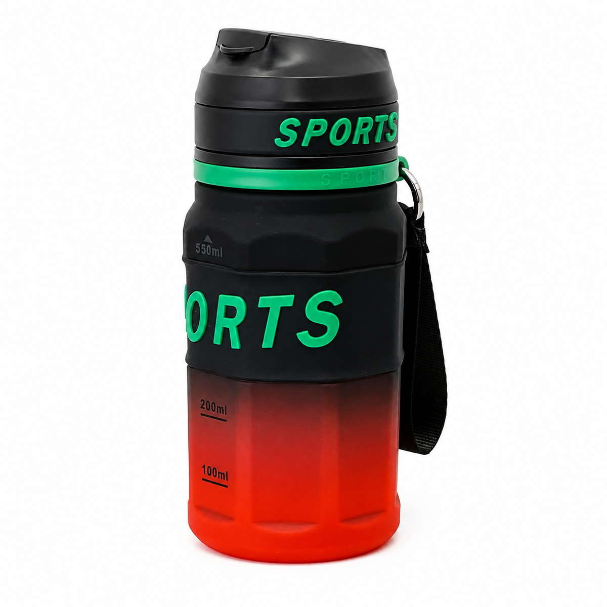 550ml Sports Straw Sipper Bottle with Carry Strap