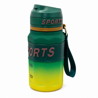 550ml Sports Straw Sipper Bottle with Carry Strap – Green & Lime