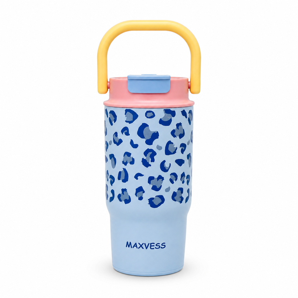600ml Blue Leopard 2-in-1 Insulated Tumbler