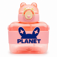 Cosmic Pink 600ml Planet Kids Sipper Bottle