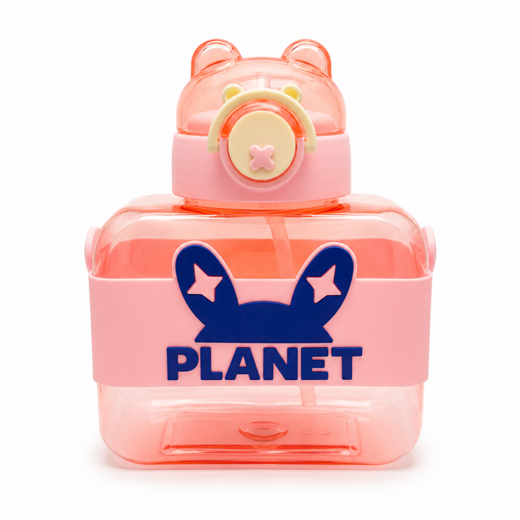 600ml Planet Kids Sipper Bottle with Strap