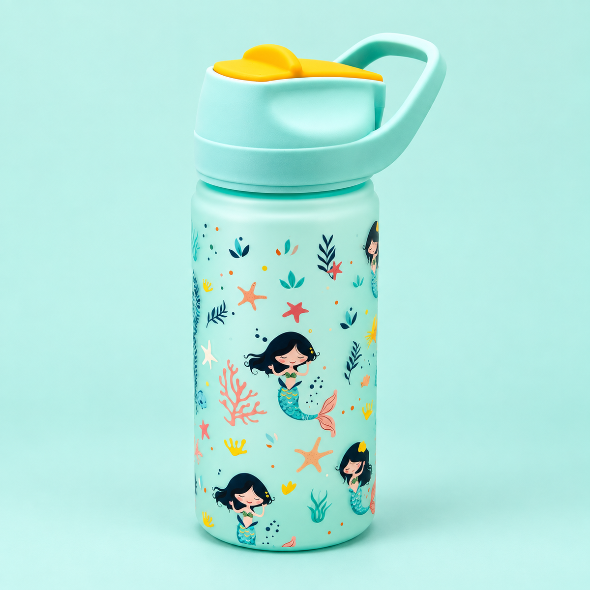 600ml Matte Finish Kids Straw Water Bottle – 4 Playful Themes
