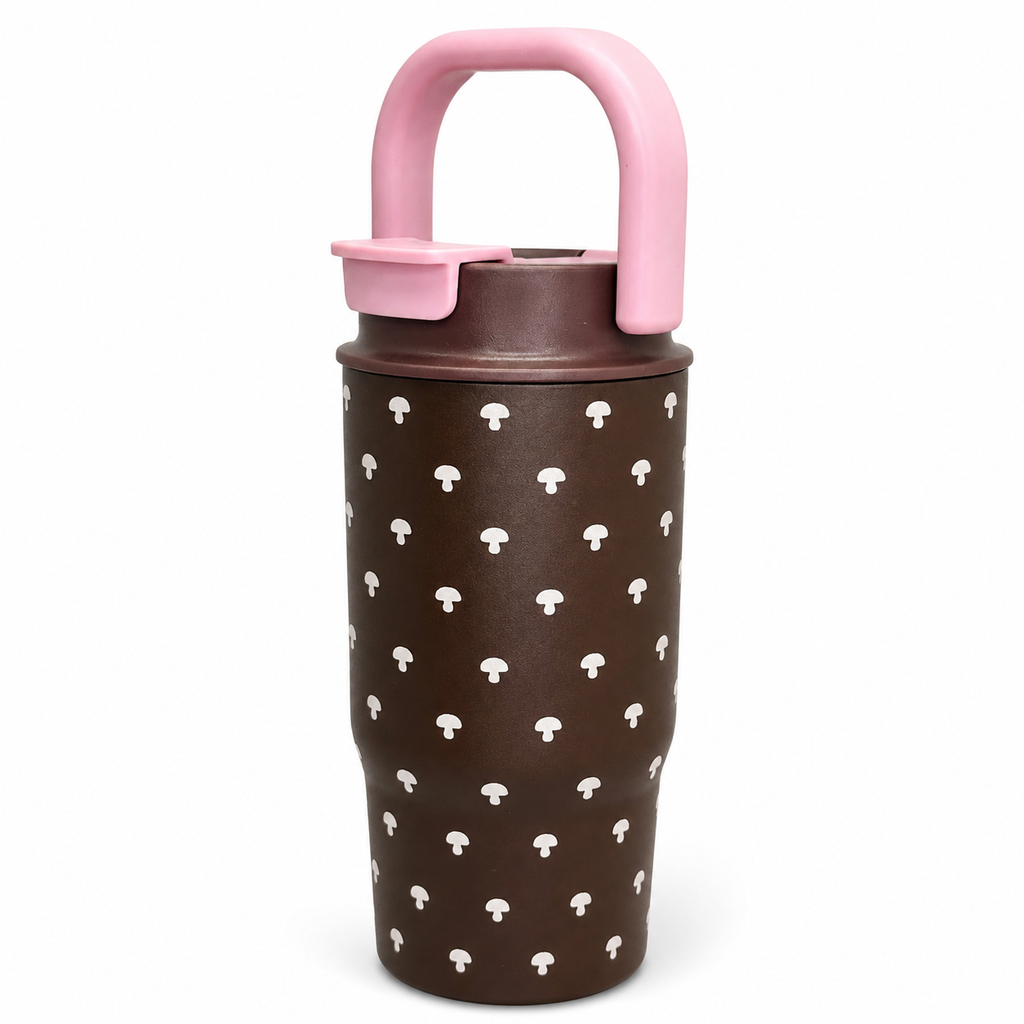 600ml Mocha Mushroom 2-in-1 Insulated Tumbler