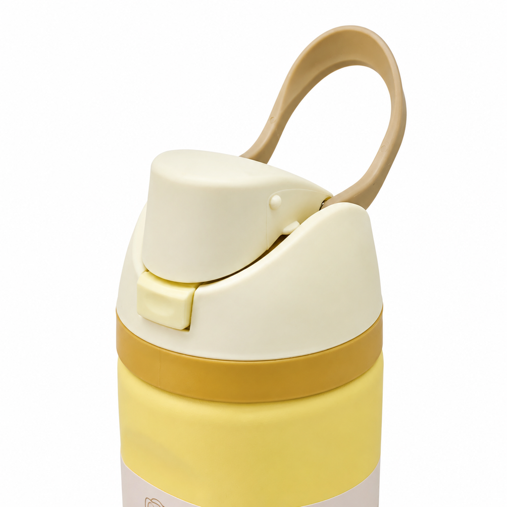 710ml 2-in-1 Insulated Stainless Steel Bottle with Straw & Spout – Butter Yellow