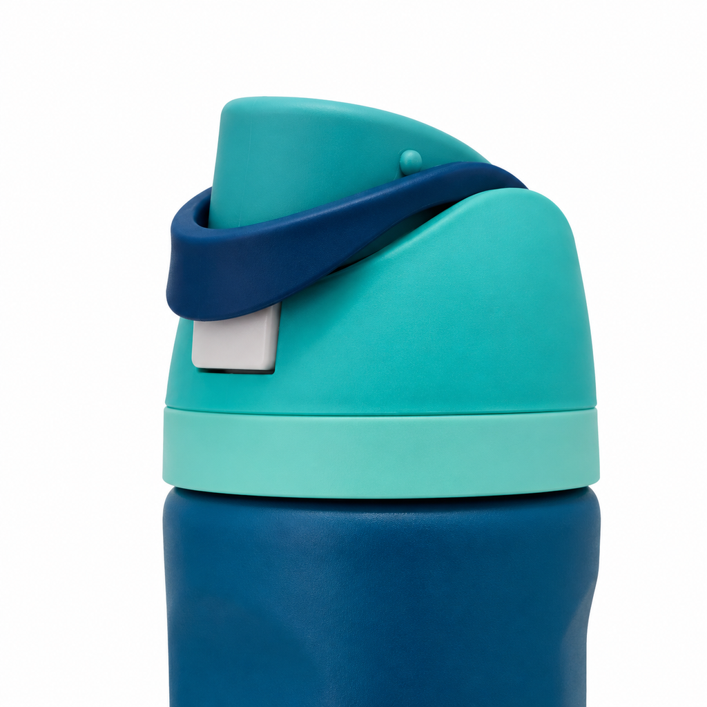 710ml 2-in-1 Insulated Stainless Steel Bottle with Straw & Spout – Ocean Blue & Aqua