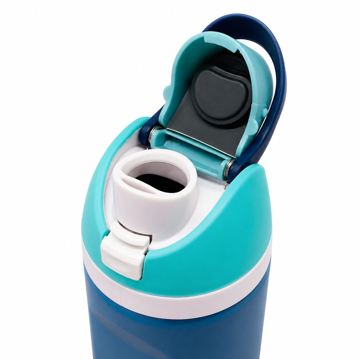 710ml 2-in-1 Insulated Stainless Steel Bottle with Straw & Spout – Ocean Blue & Aqua