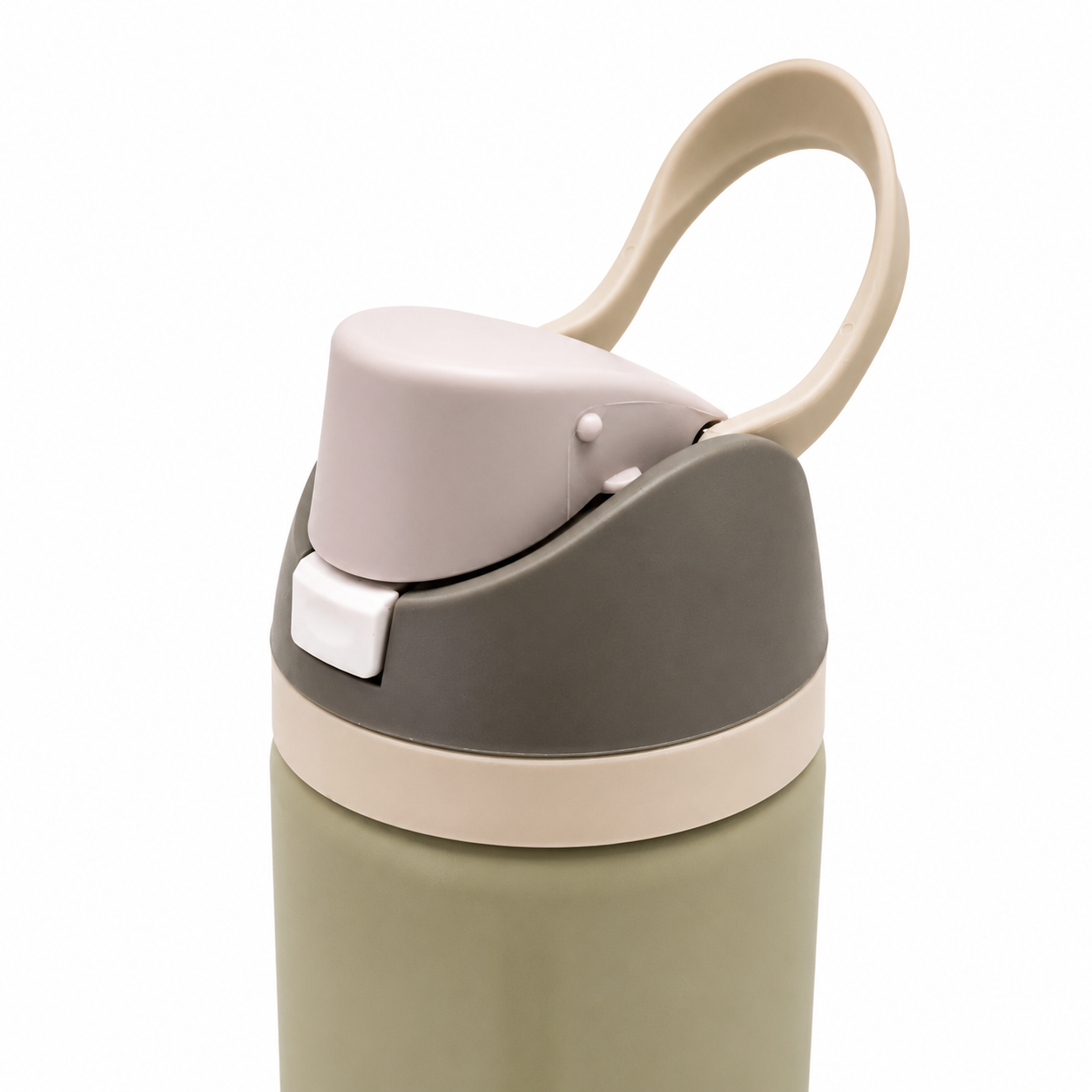 710ml 2-in-1 Insulated Stainless Steel Bottle with Straw & Spout – Olive Khaki