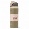 710ml 2-in-1 Insulated Stainless Steel Bottle with Straw & Spout – Olive Khaki