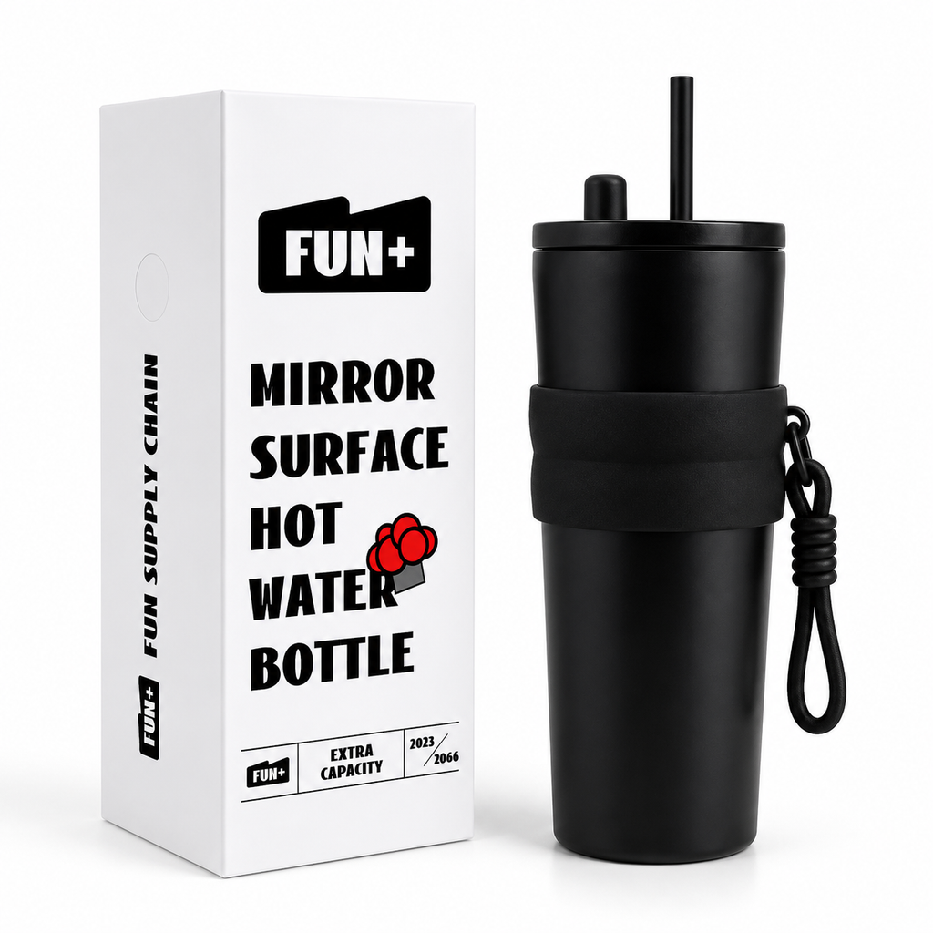 710ml Insulated Steel Sipper – Charcoal Black