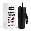 710ml Insulated Steel Sipper – Charcoal Black