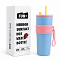 710ml Insulated Steel Sipper – Sky Blue & Pink