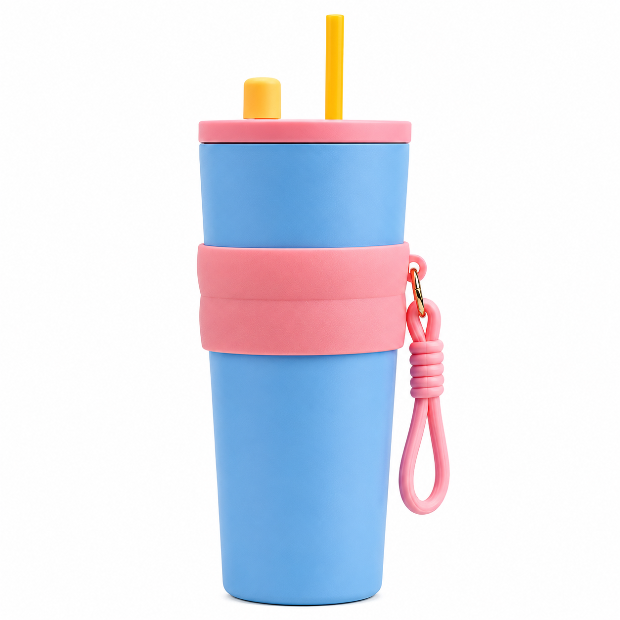 710ml Insulated Steel Sipper – Sky Blue & Pink