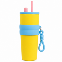 710ml Insulated Steel Sipper – Yellow & Sky Blue
