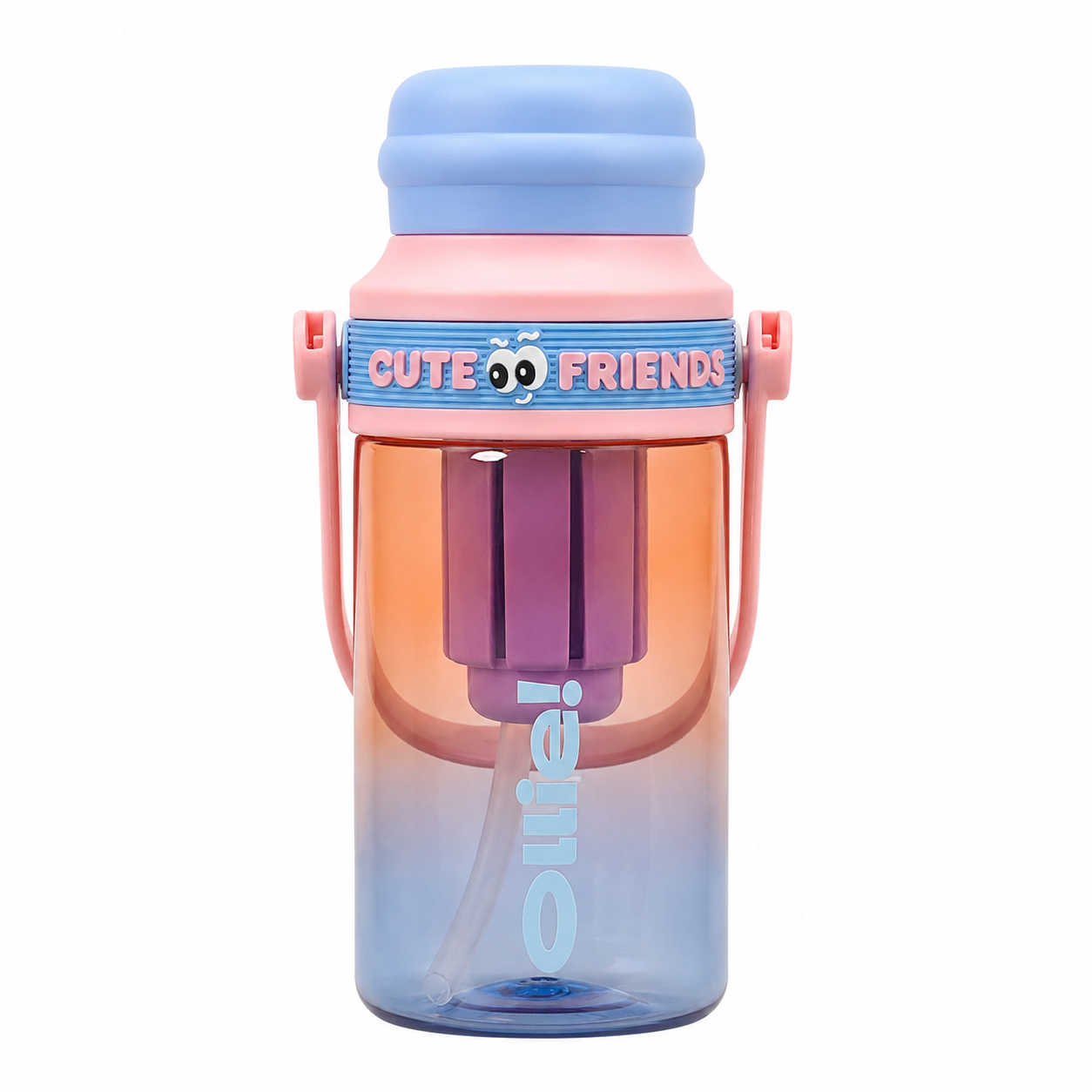 760ml Alkaline Filter Straw Tumbler – Pink Blue