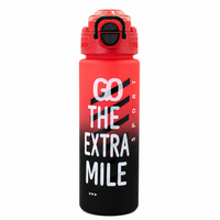 800ml 2-in-1 Straw & Spout Sports Sipper Bottle – Red & Black