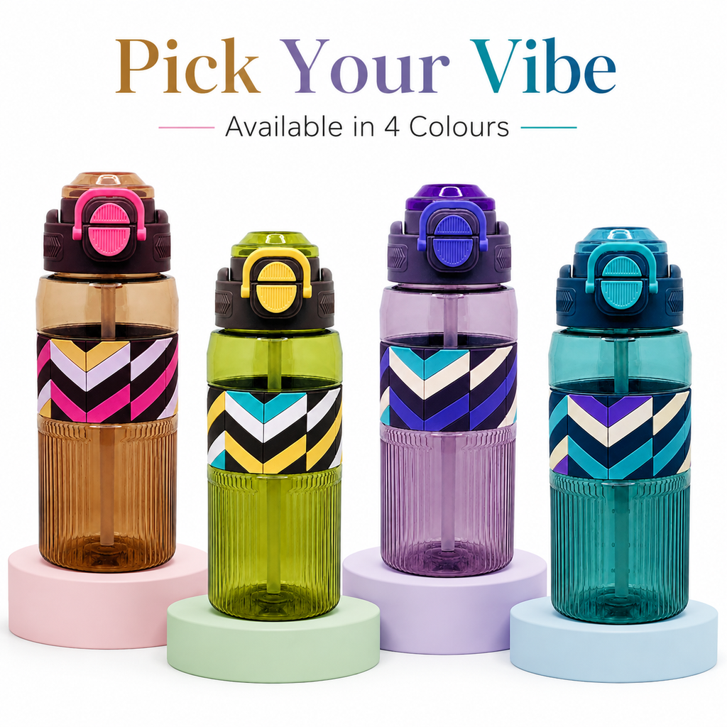 800ml 2-in-1 Straw & Spout Water Bottle – Mocha Pink