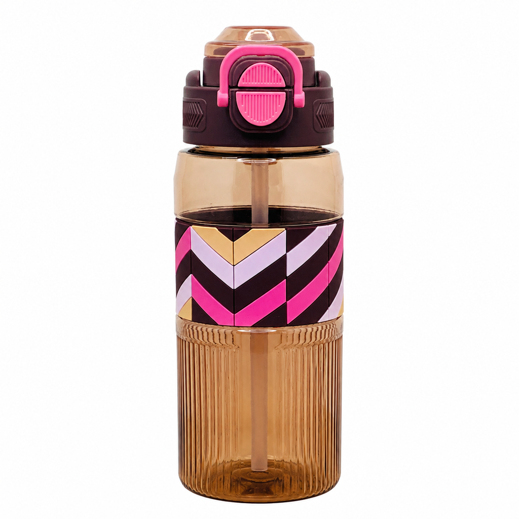 800ml 2-in-1 Straw & Spout Water Bottle – Mocha Pink