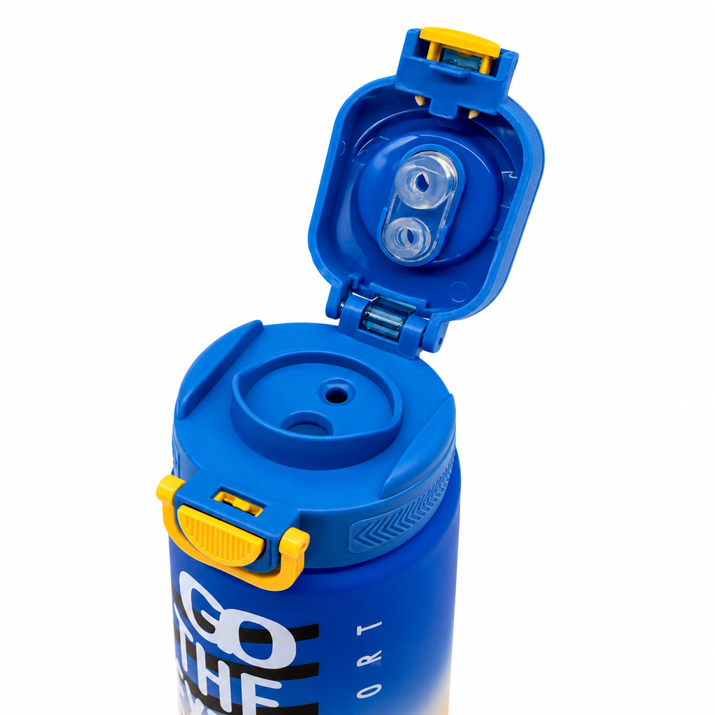 800ml 2-in-1 Sports Sipper Bottle – Blue & Orange