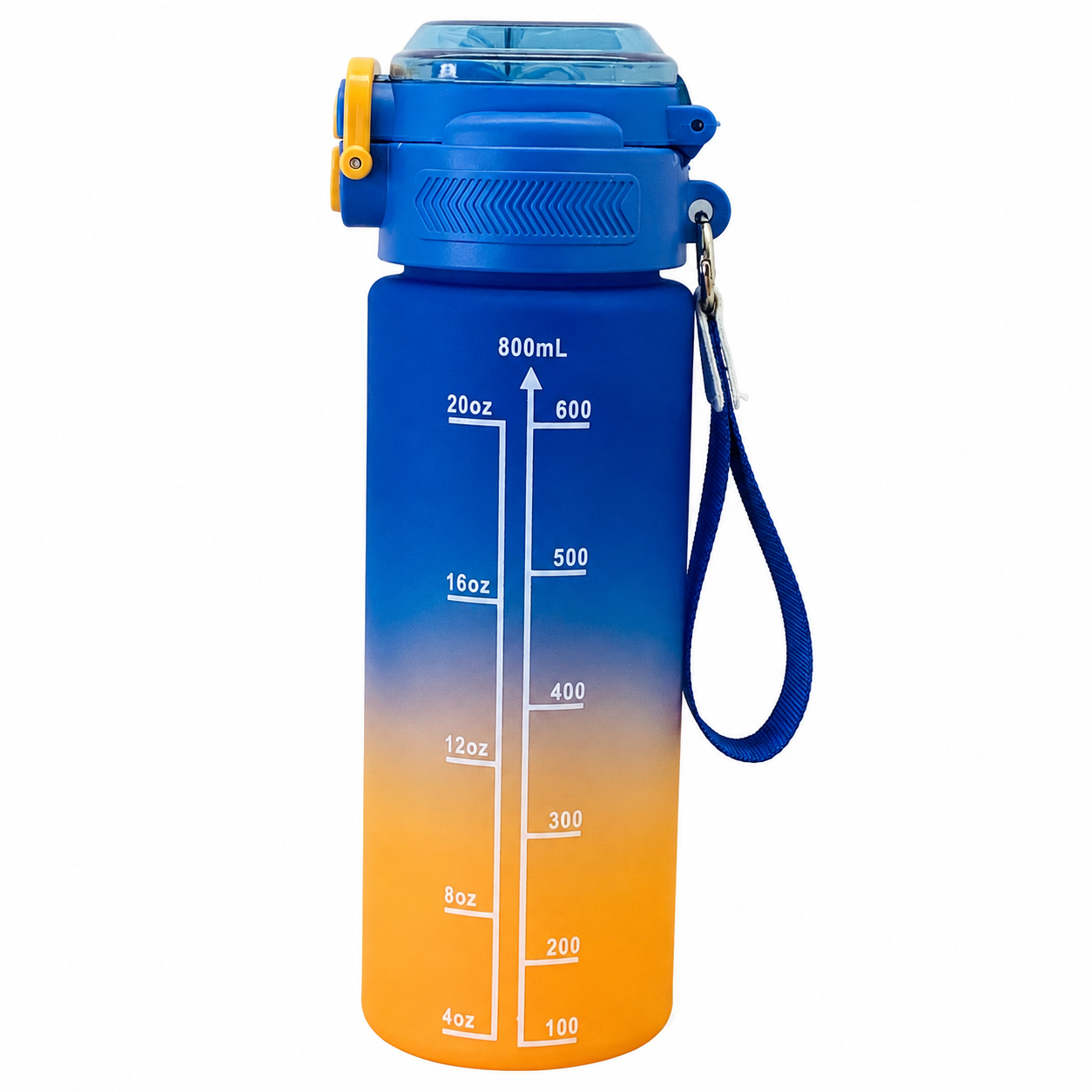 800ml 2-in-1 Sports Sipper Bottle – Blue & Orange