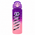 800ml Matt Finished Plastic Sports Sipper Bottle with Straw – Purple & Pink