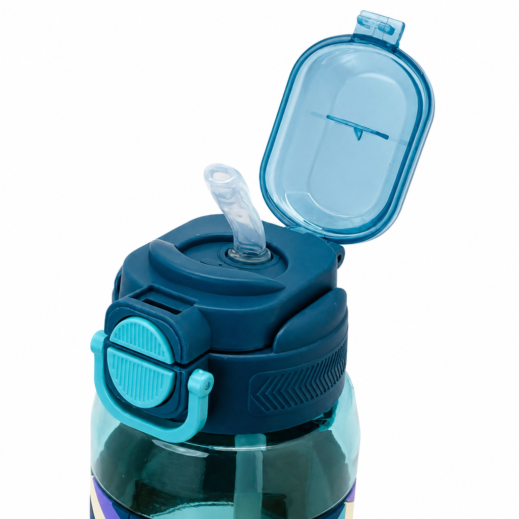 800ml 2-in-1 Straw & Spout Water Bottle – Aqua Blue