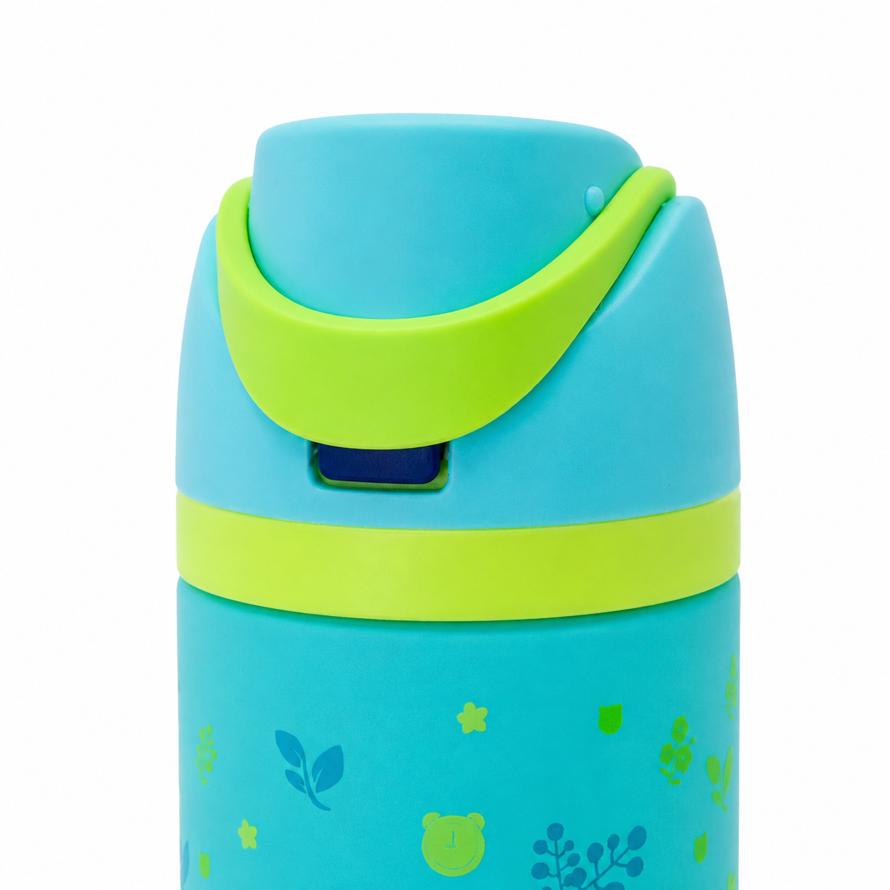 850ml 2-in-1 Straw & Spout Drinking Bottle – Aqua Blue & Lime Green