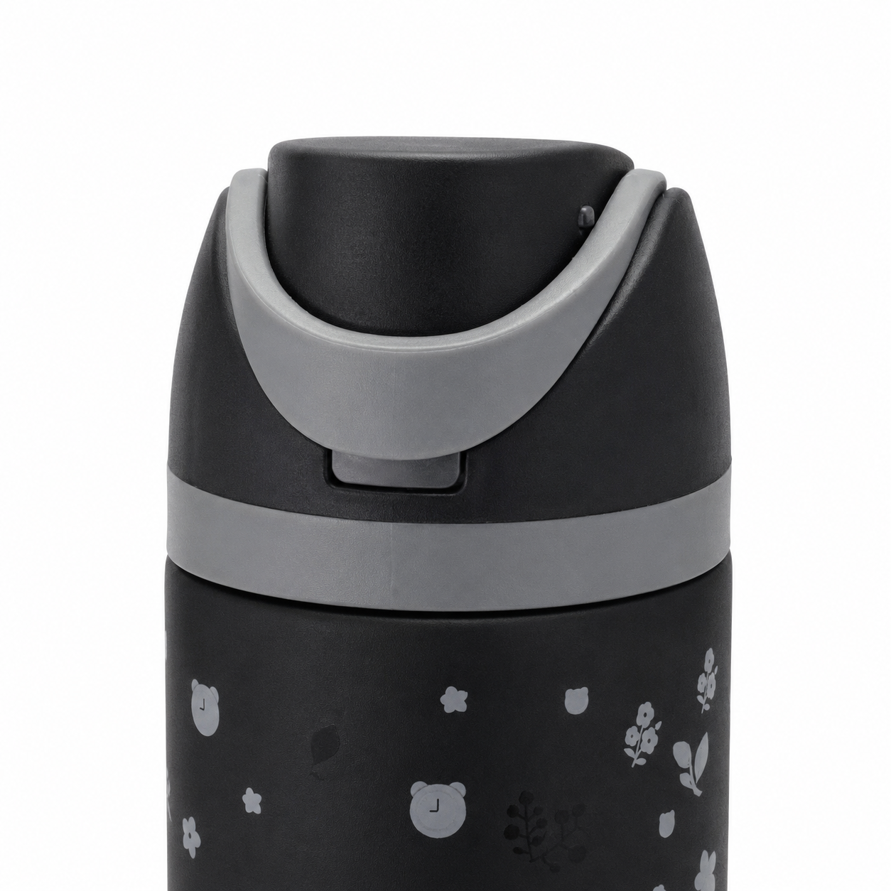 850ml 2-in-1 Straw & Spout Drinking Bottle – Matte Black & Grey