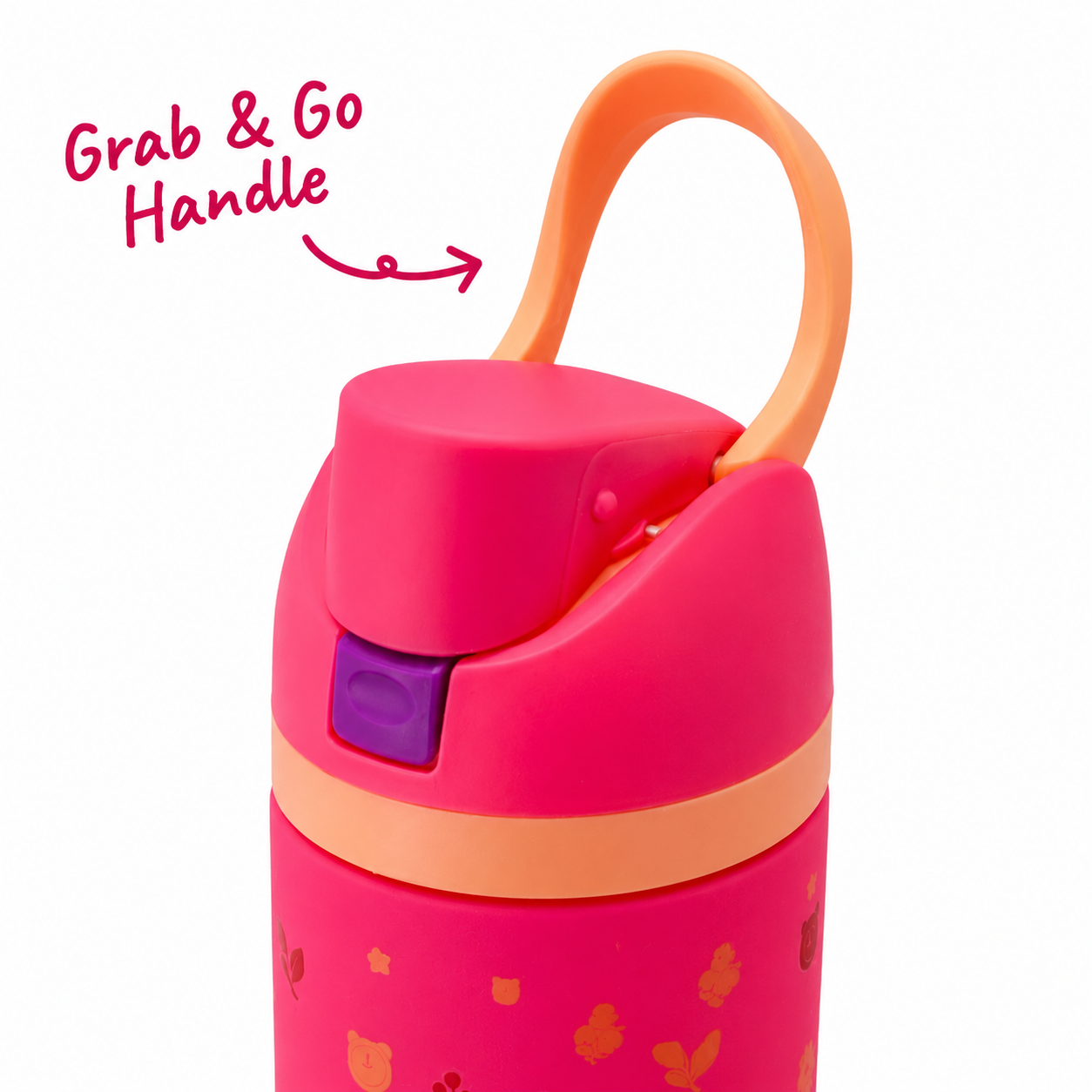 850ml 2-in-1 Straw & Spout Drinking Bottle – Coral Pink & Peach