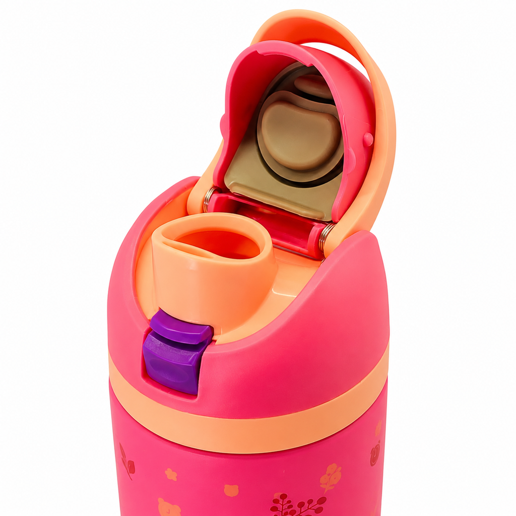 850ml 2-in-1 Straw & Spout Drinking Bottle – Coral Pink & Peach
