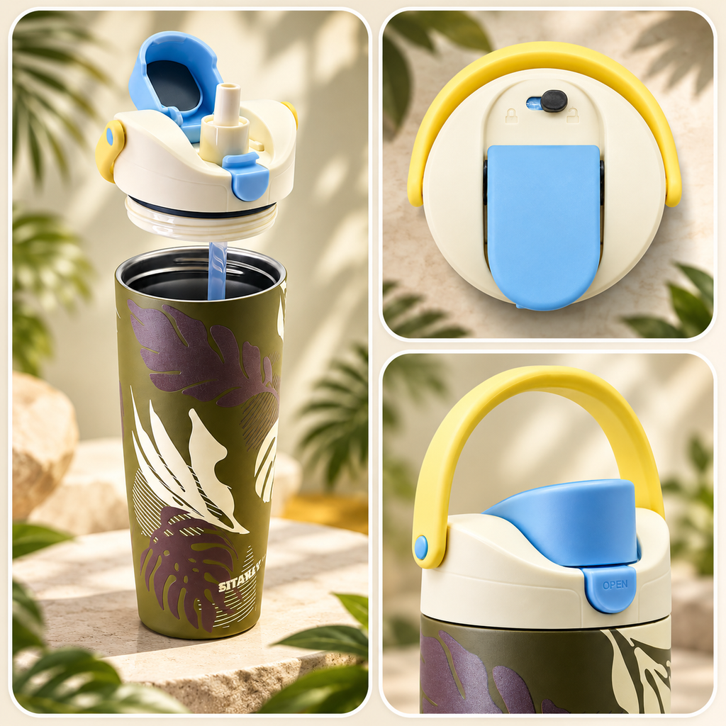 Sitarayuri Nature Board 900ml Tumbler – Botanical Olive