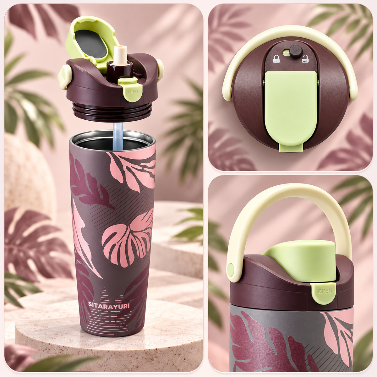 Sitarayuri Nature Board 900ml Tumbler – Mauve Grove