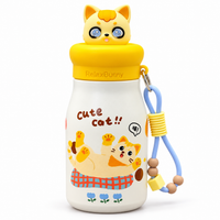 500ml Cute Cat Insulated Bottle – Yellow