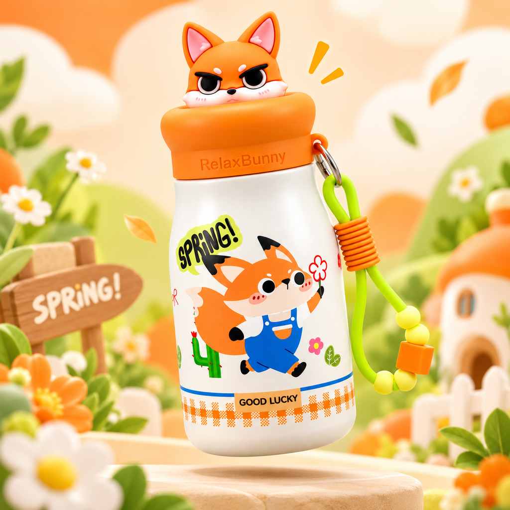 500ml Spring Fox Insulated Bottle – Orange
